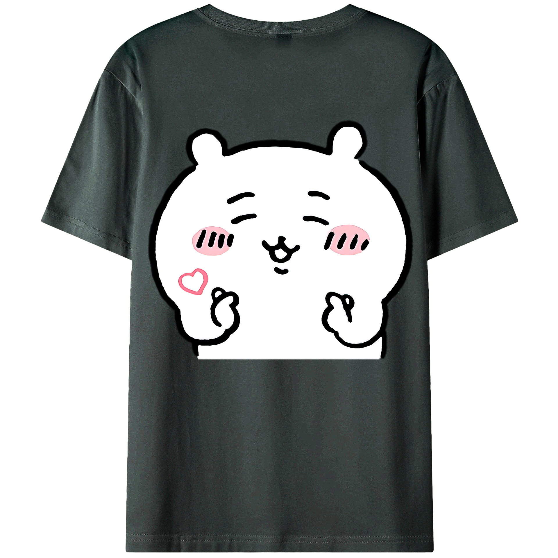 （画像用） ちいかわ ちいかわ Chii-kawa chiikawa 綿100％ メンズ半袖Tシャツ（バックプリント） 通気性